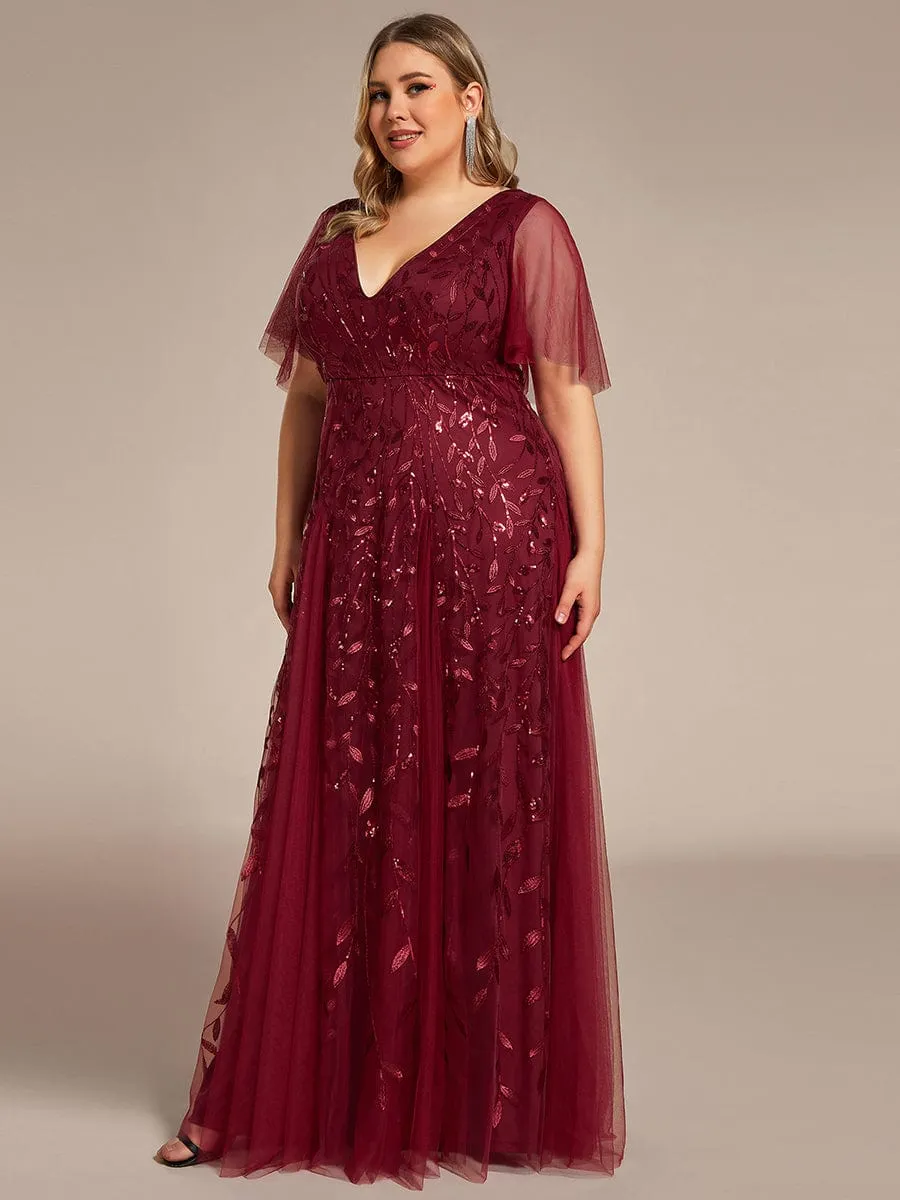 Elegant Plus Size Floor-Length Formal Evening Gowns for Weddings