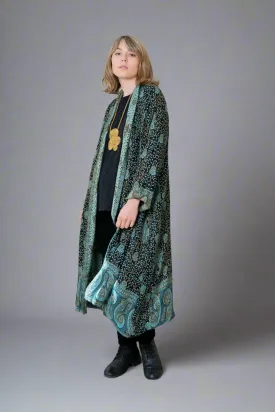 Printed Duster - Turquoise Paisley