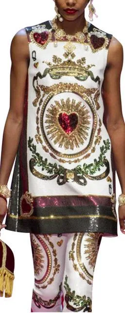 'Queen of Hearts' Embellished Tunic Dress *very limited stock*