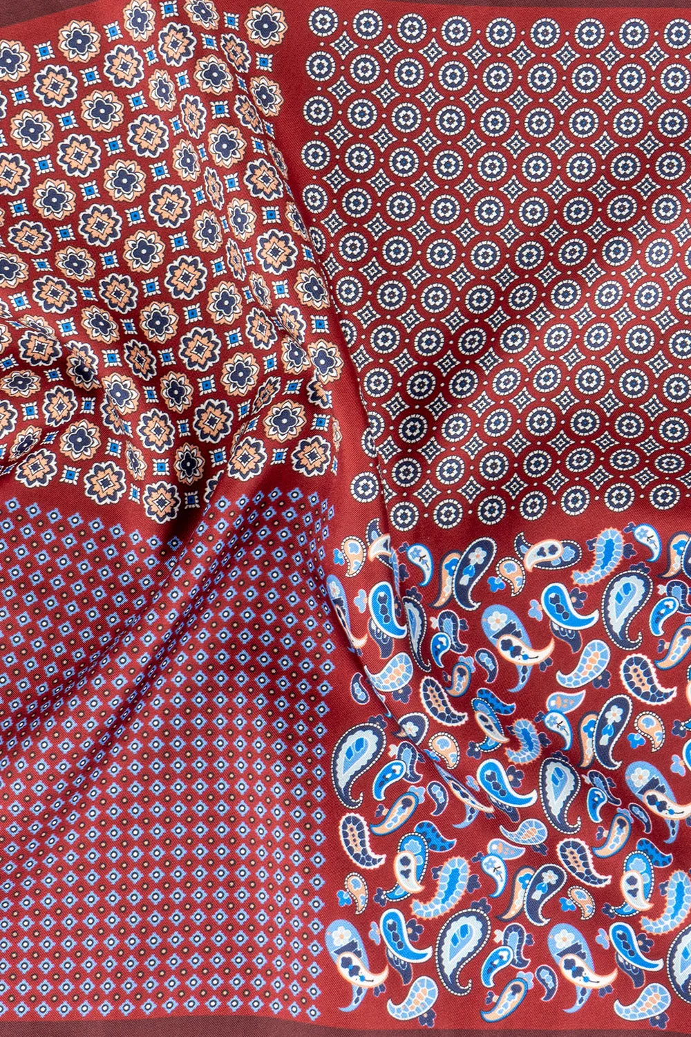 Red 4 Way Silk Handkerchief