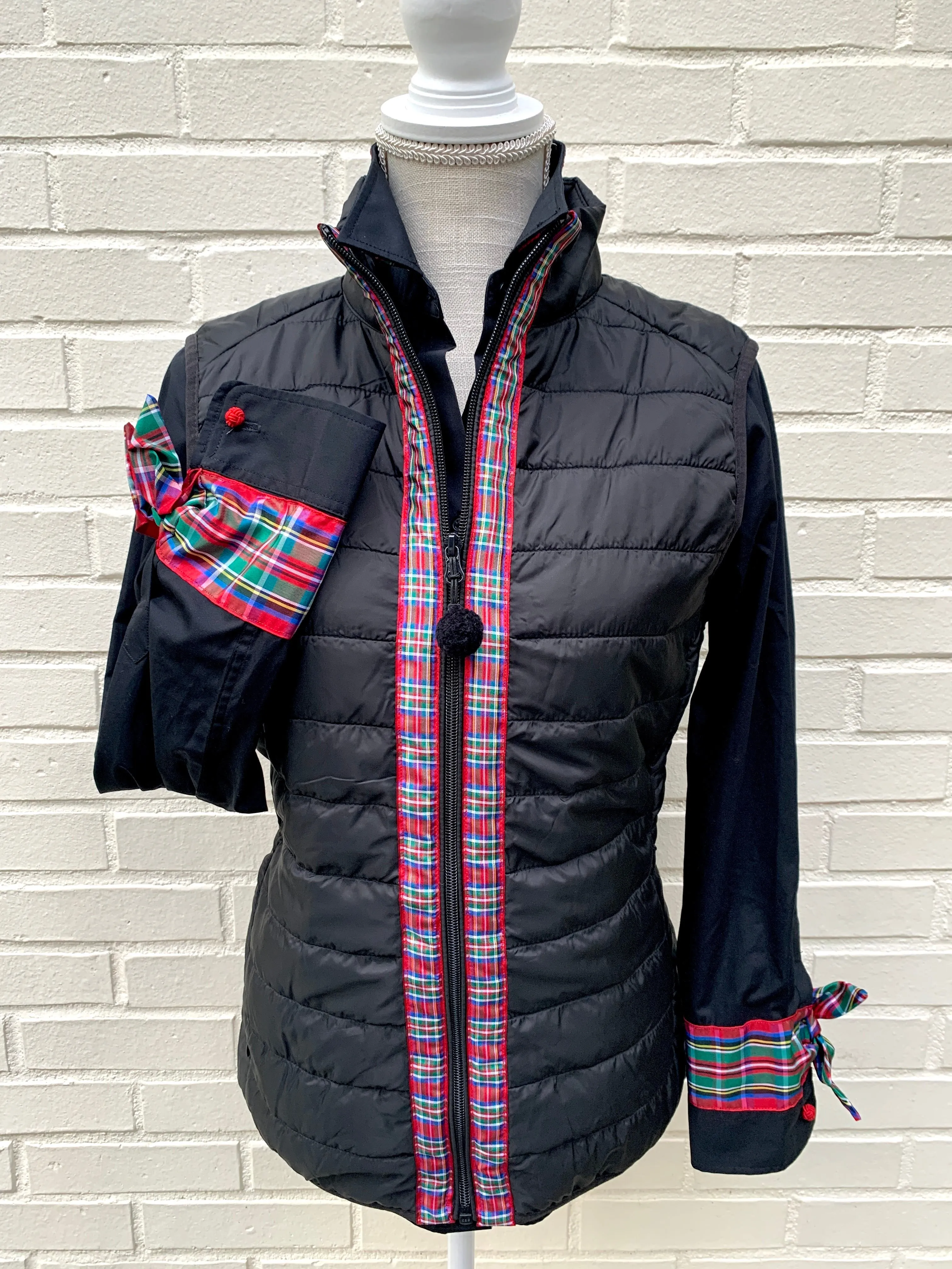 SALE - M ONLY - Maggie May Ribbon Puffer Vest (PF19) *FINAL SALE*