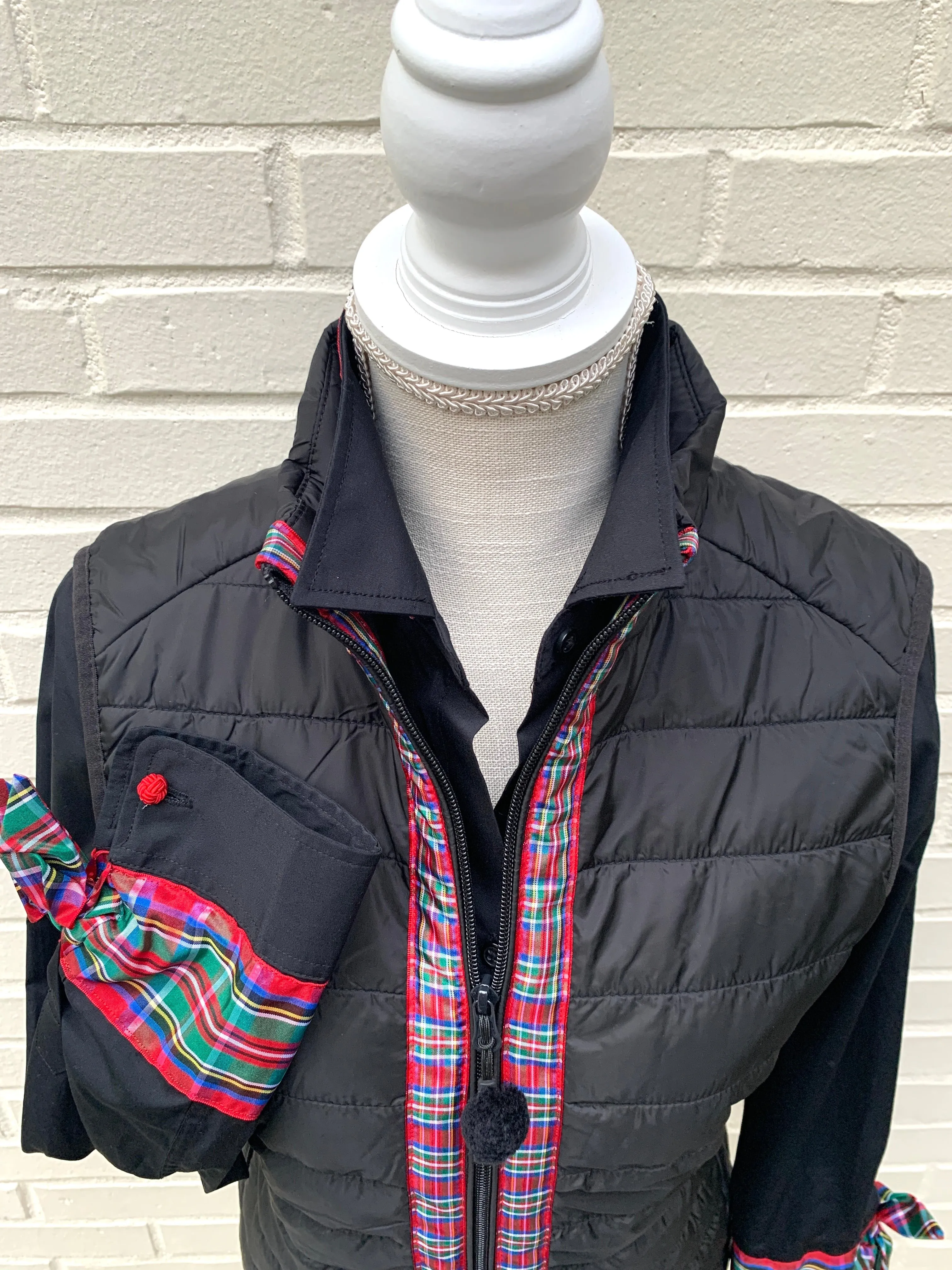 SALE - M ONLY - Maggie May Ribbon Puffer Vest (PF19) *FINAL SALE*