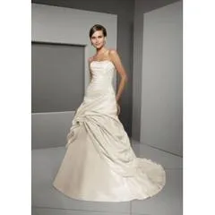 SALE Strapless Ivory Taffeta Bridal Gown Size 6  Style 4505