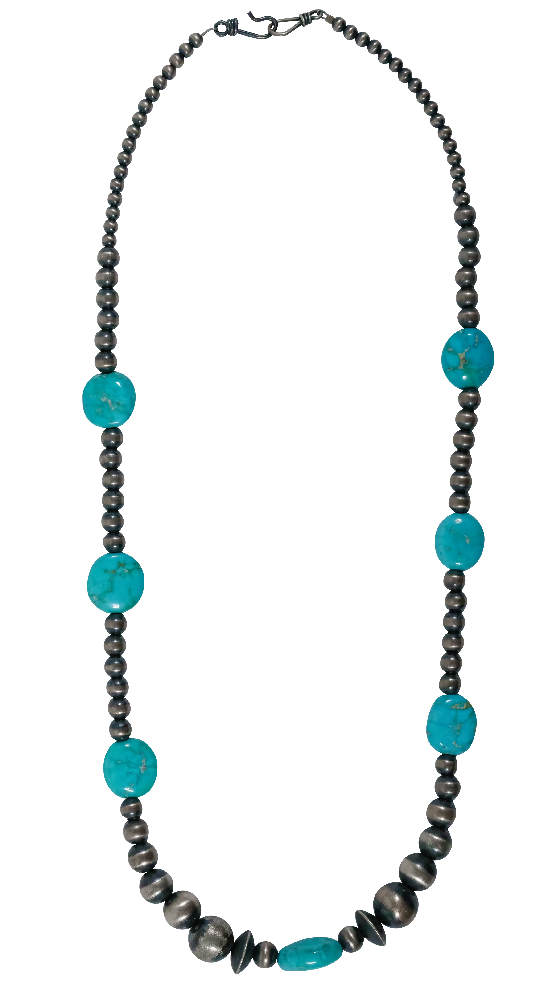 Sonoran Turquoise & Navajo Pearl Necklace | Artisan Handmade