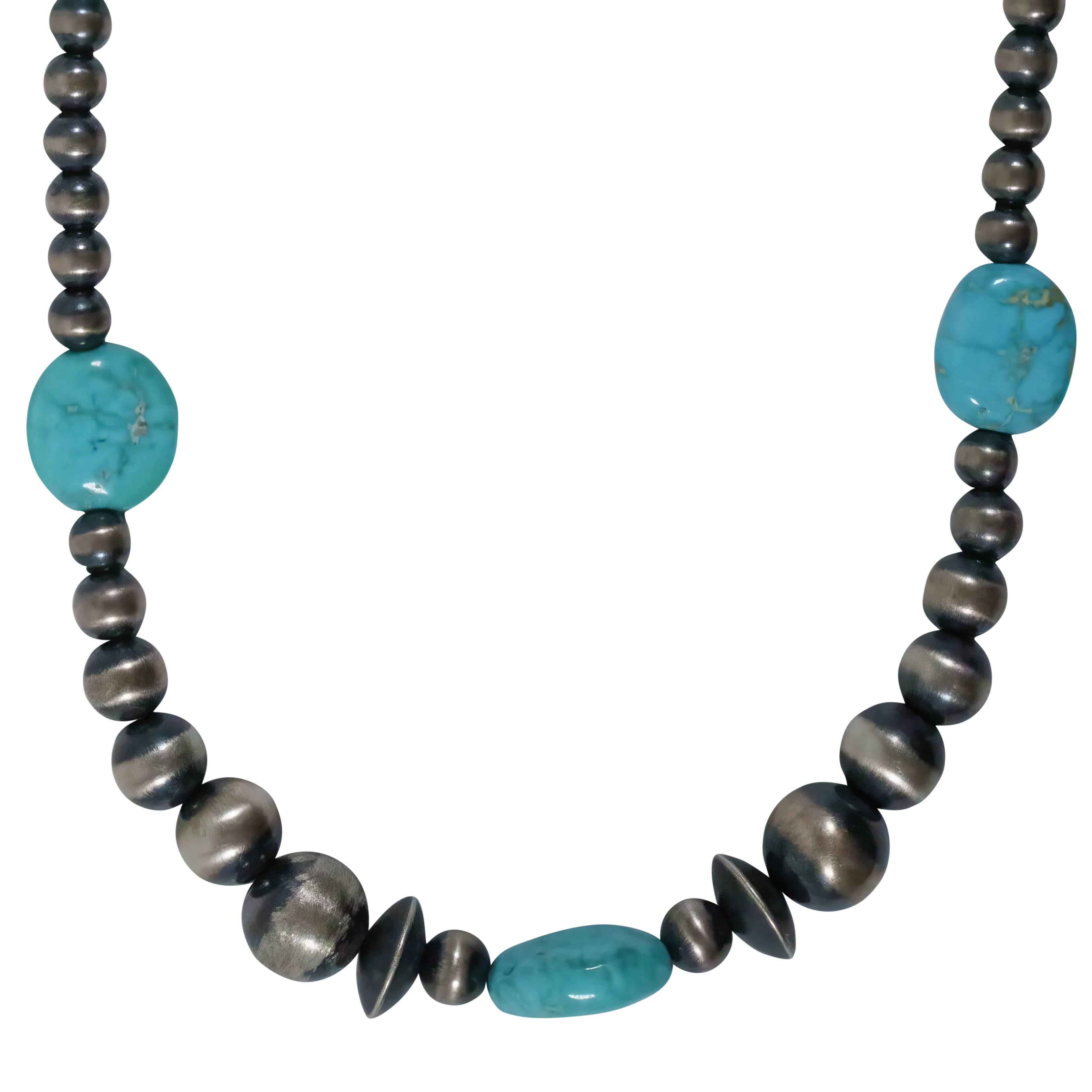 Sonoran Turquoise & Navajo Pearl Necklace | Artisan Handmade