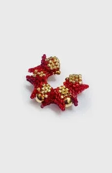 Star Shaped Beaded Earcuff