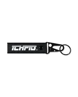 Durable Black Strike Woven Keychain - Stylish and Practical Accessory