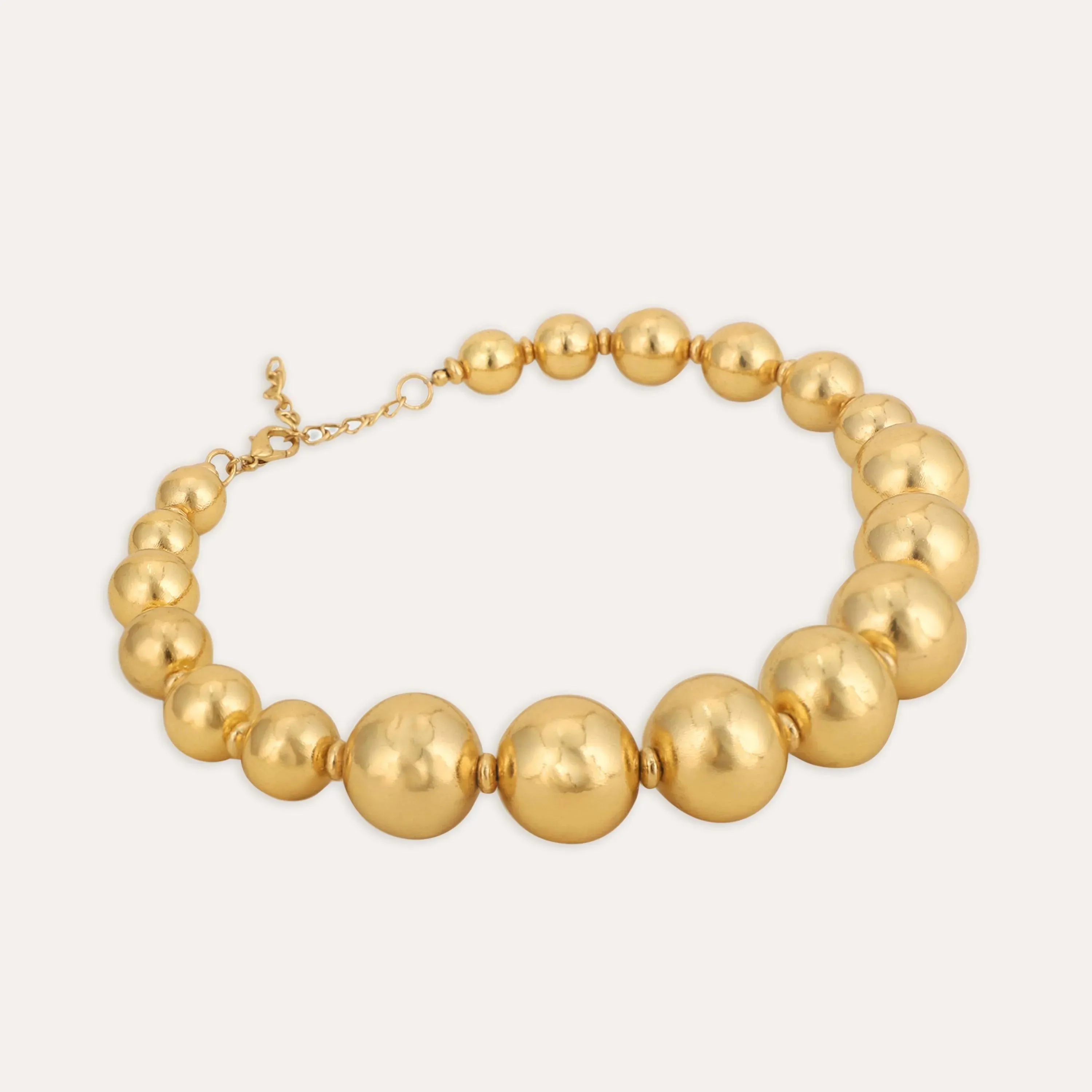 TFC Bold Beads Gold Plated Necklace