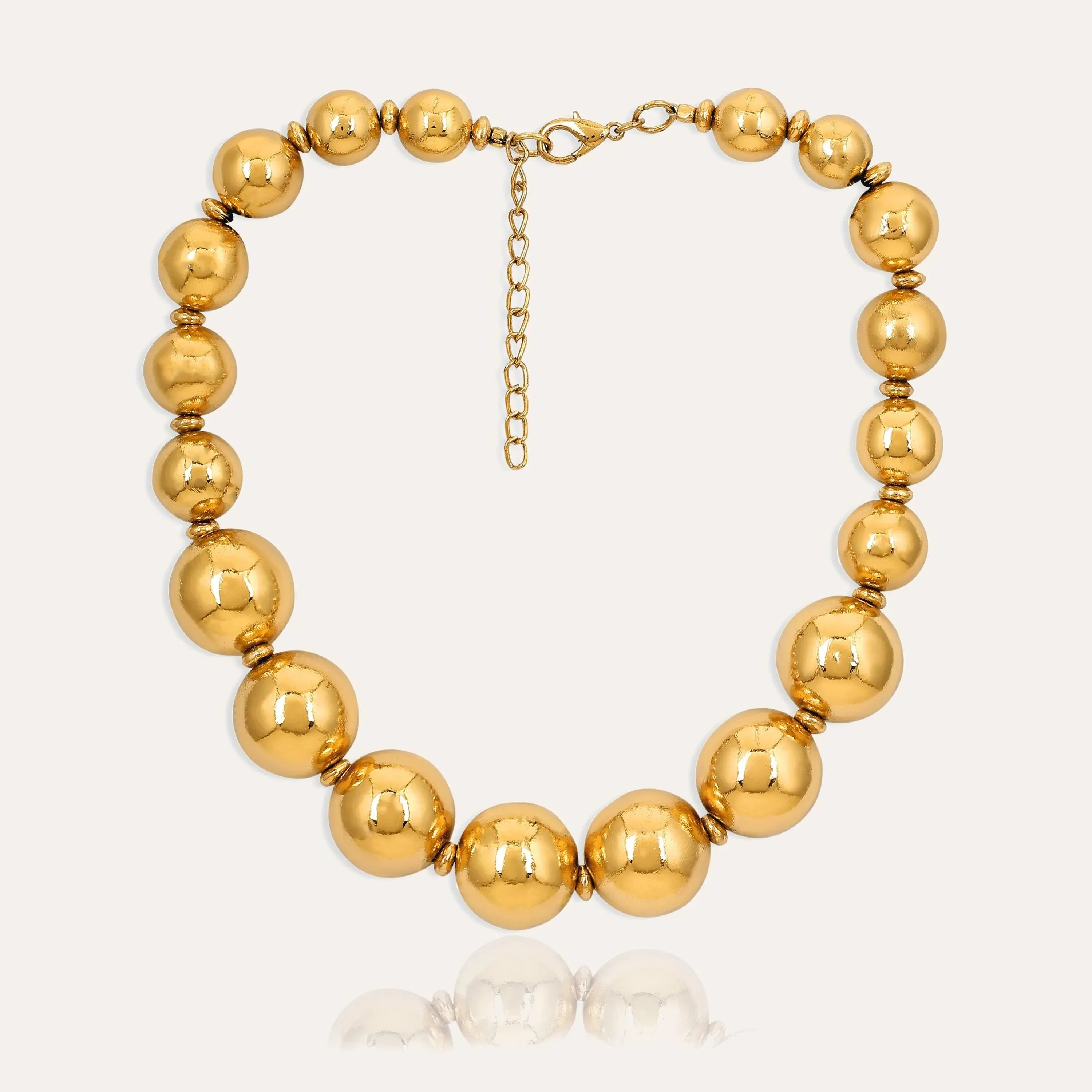 TFC Bold Beads Gold Plated Necklace