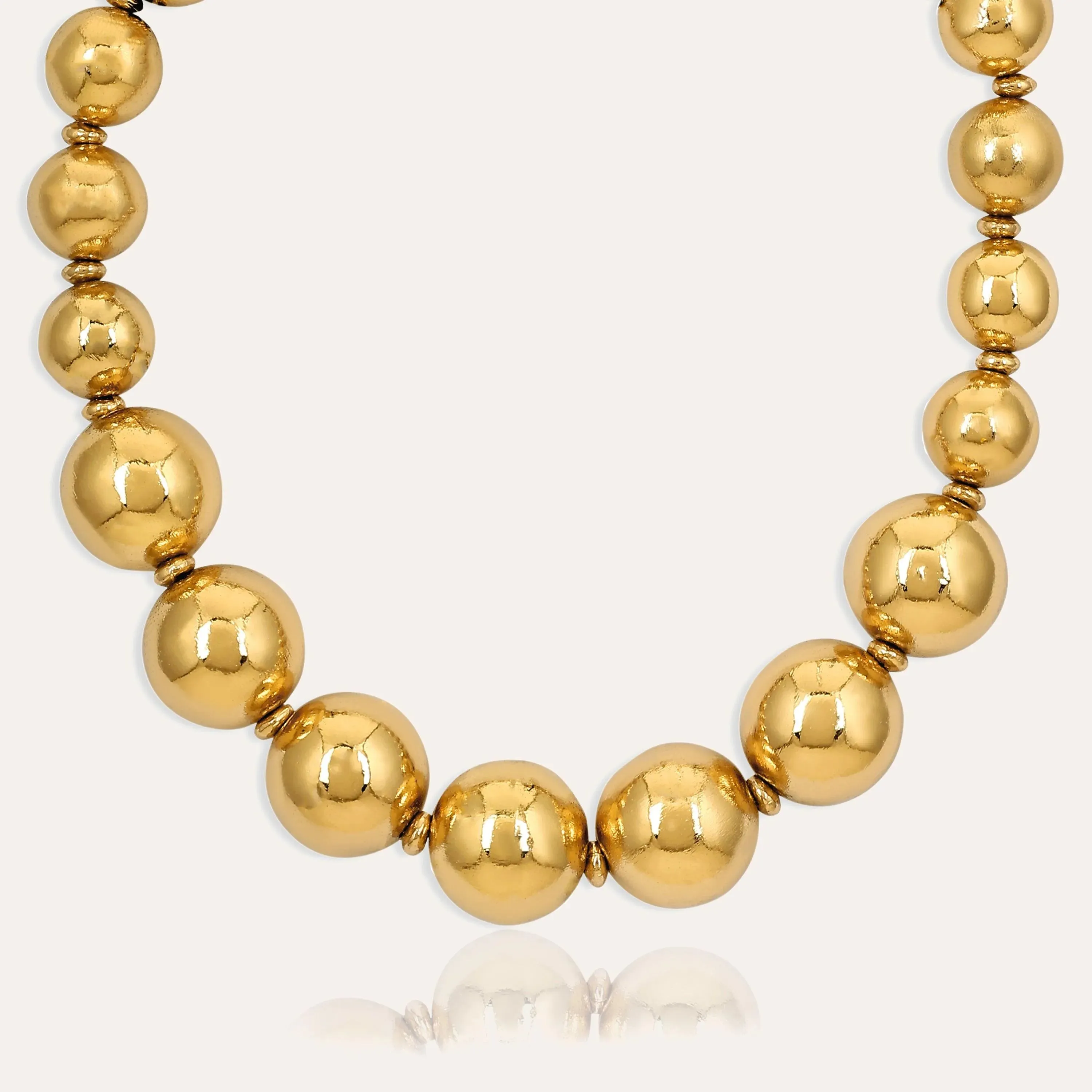 TFC Bold Beads Gold Plated Necklace