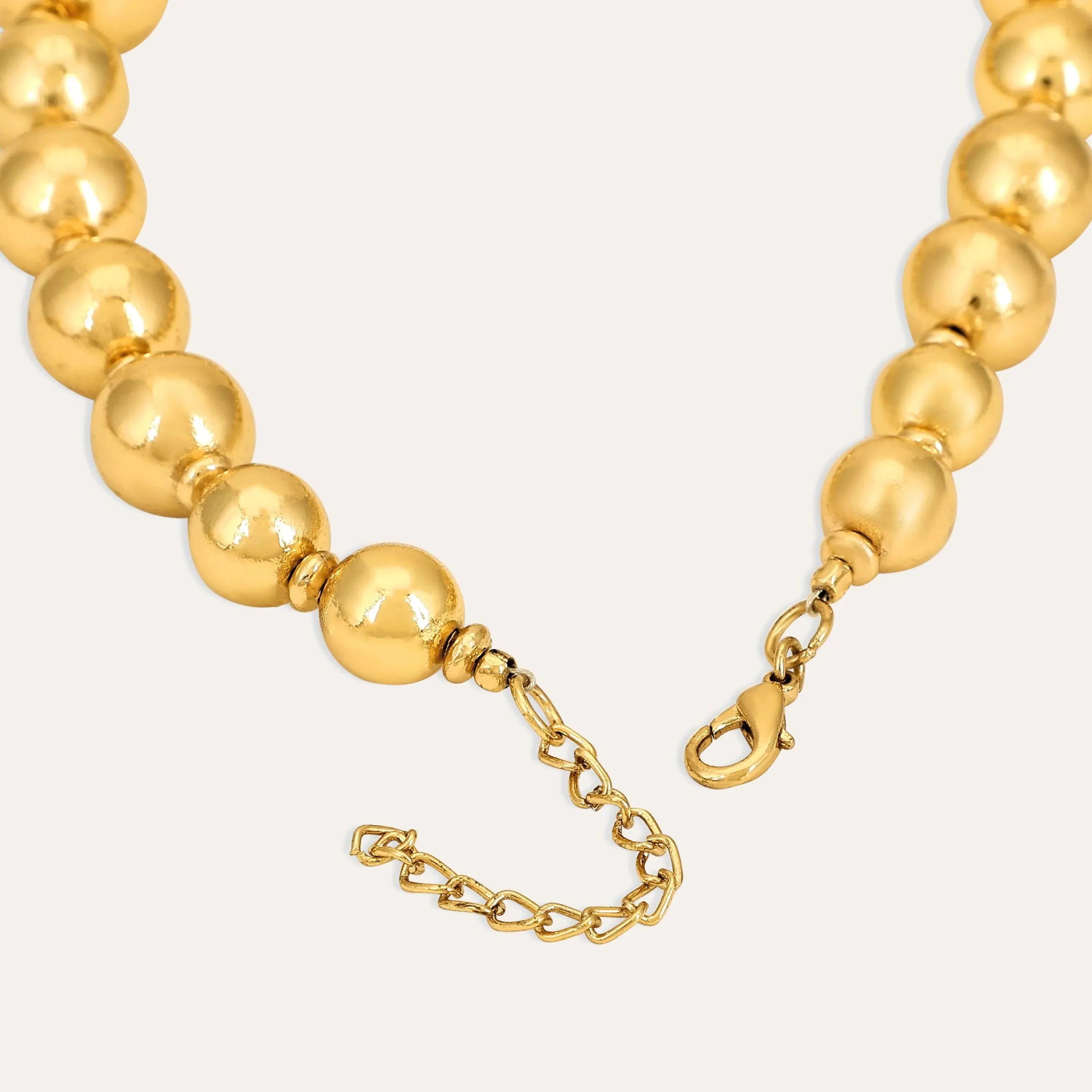 TFC Bold Beads Gold Plated Necklace