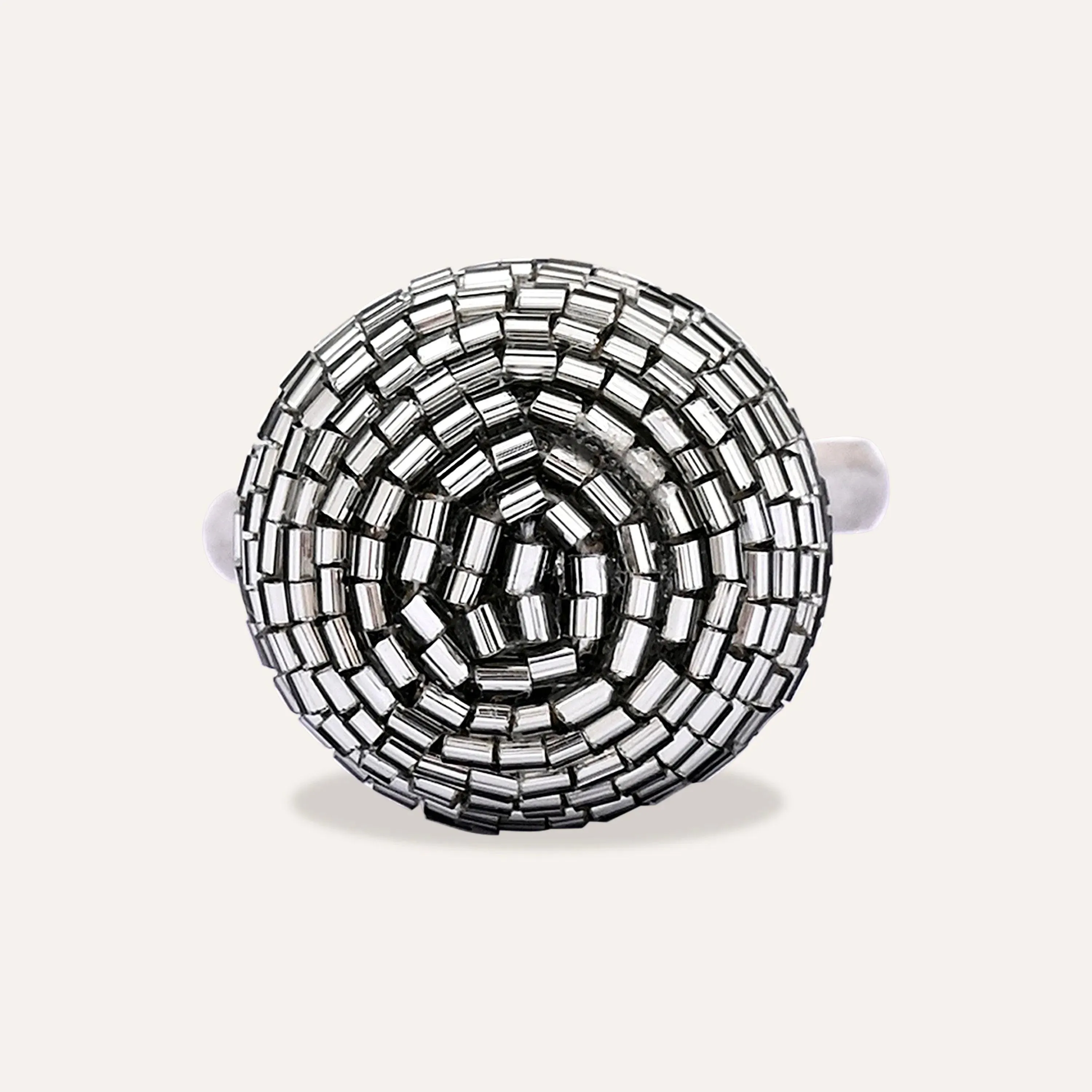 TFC Festive Stunner Silver Plated Statement Adjustable Ring