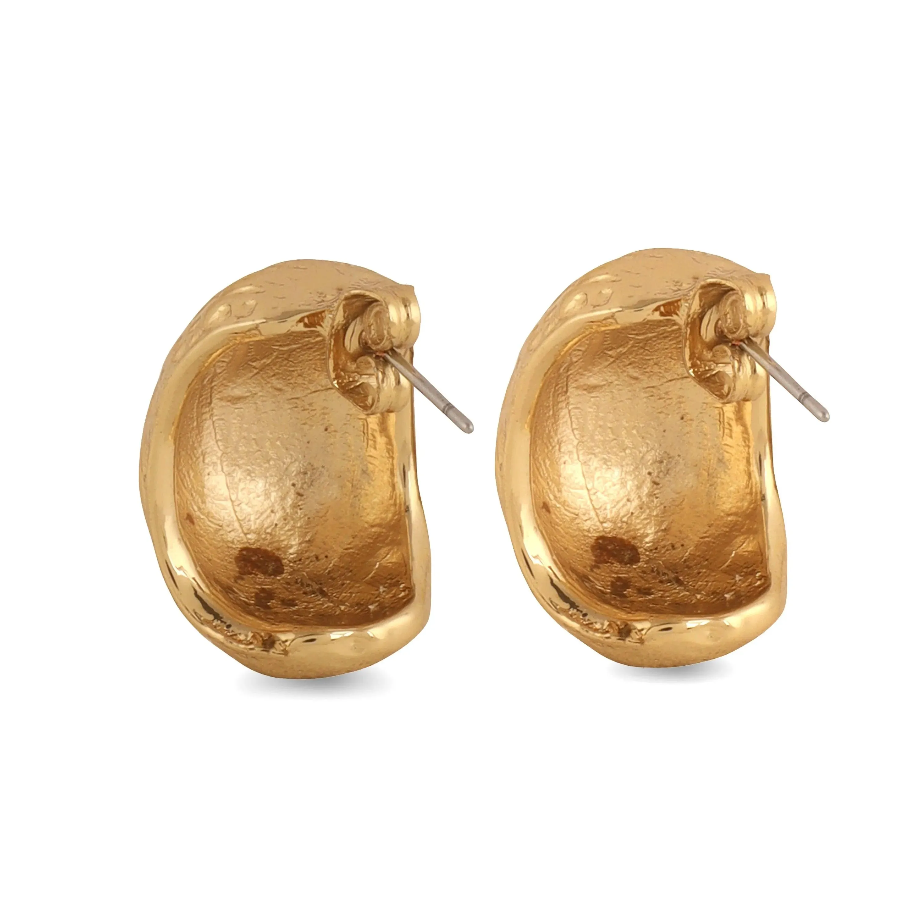 TFC Fluffy Feathers Gold Plated Stud Earrings