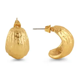 TFC Fluffy Feathers Gold Plated Stud Earrings