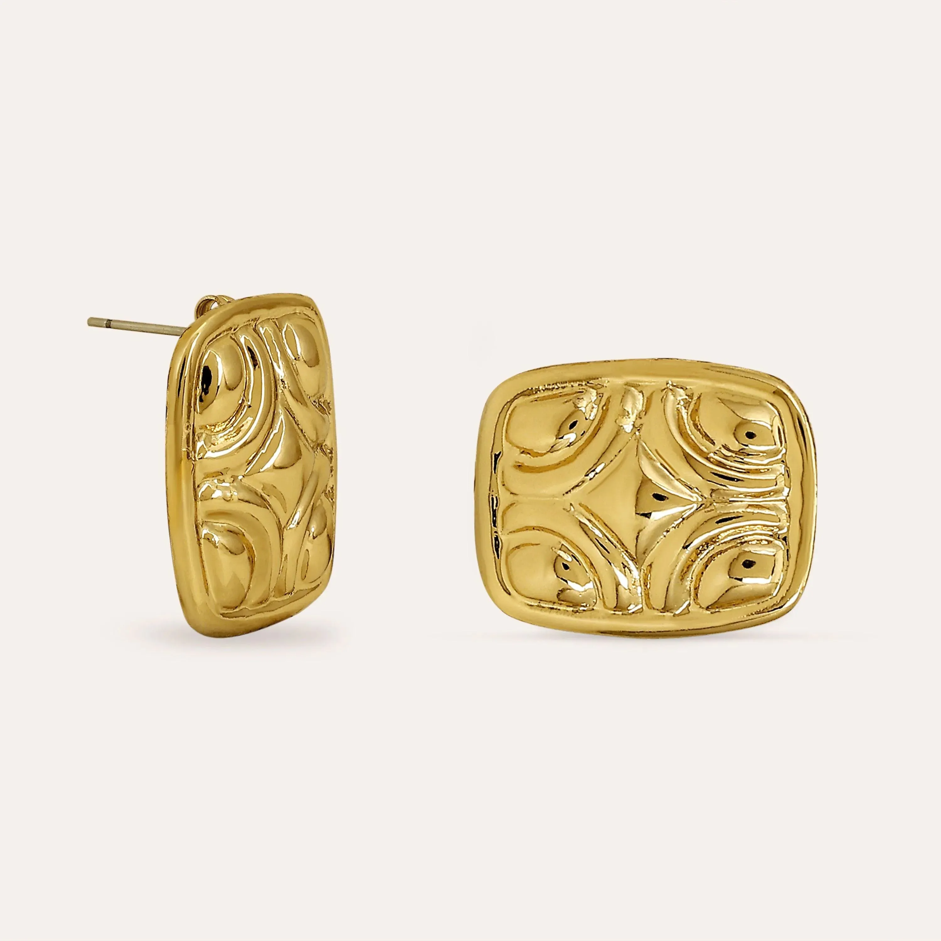 TFC Honey Hugs Gold Plated Stud Earrings