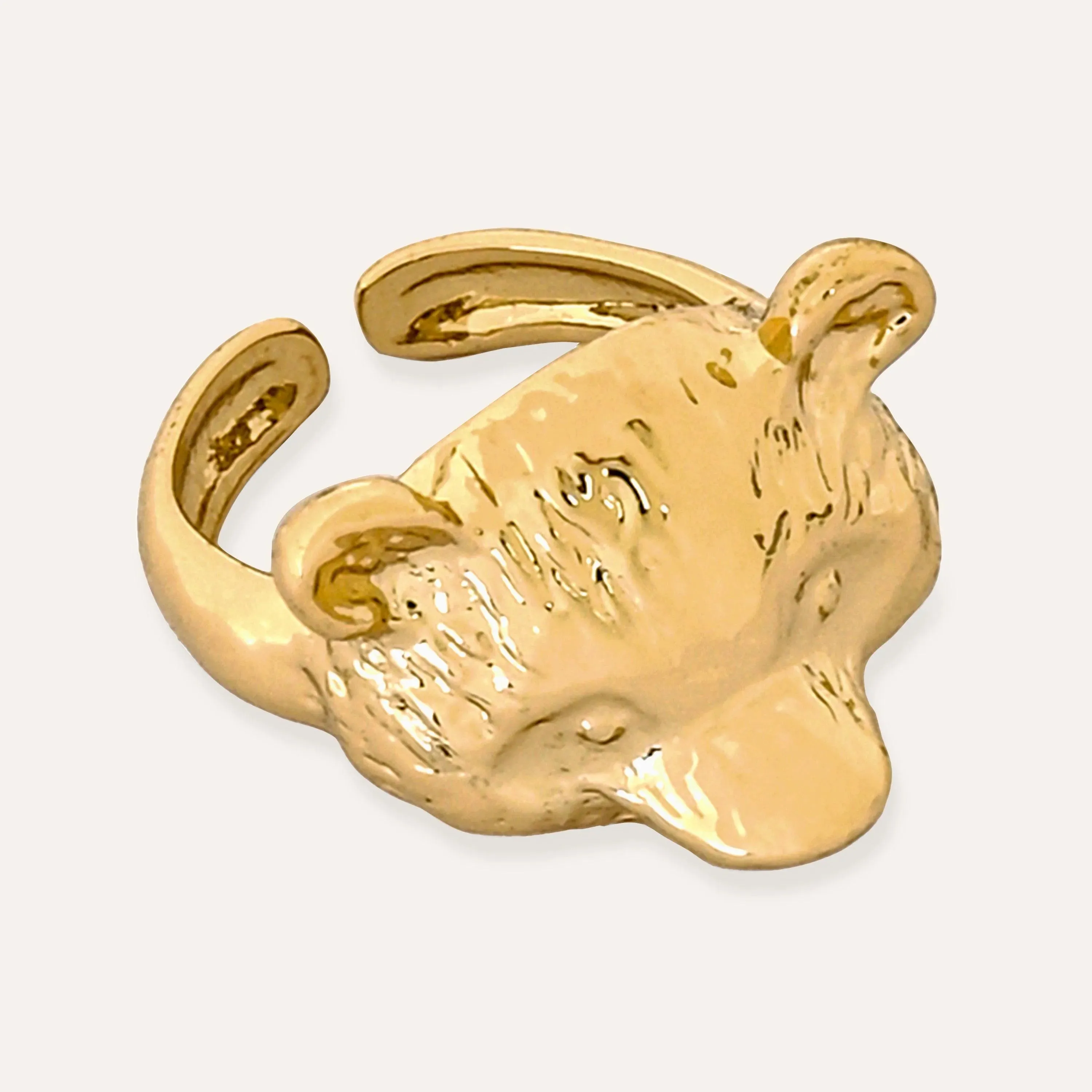 TFC Pooh Gold Plated Adjustable Ring