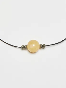 Yellow Jade Beaded Necklace